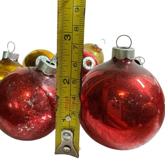 Vintage 15 Glass Mercury Christmas Tree Ornaments Rauch Shiny Brite Lot - Picture 10 of 10